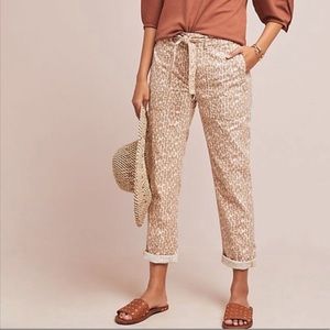 Anthropologie Wanderer Utility Pants Leopard Sz 28